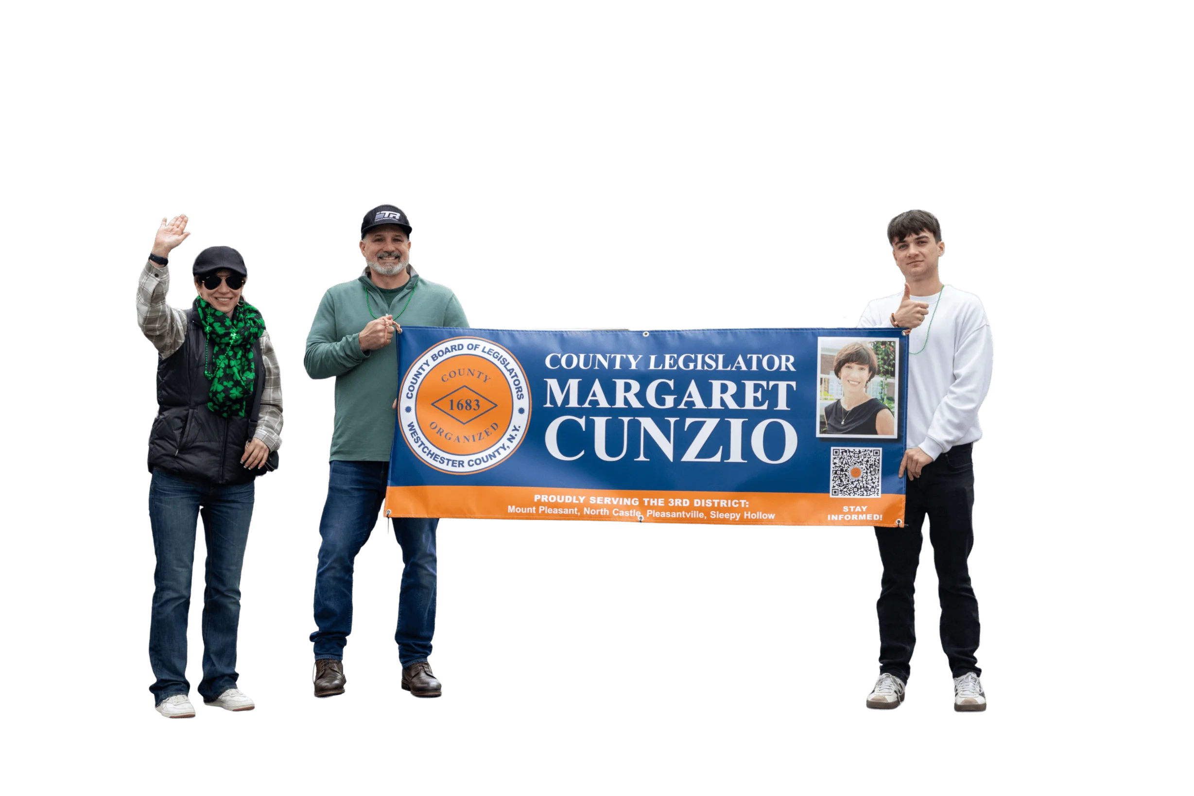 Margaret Cunzio en un desfile comunitario