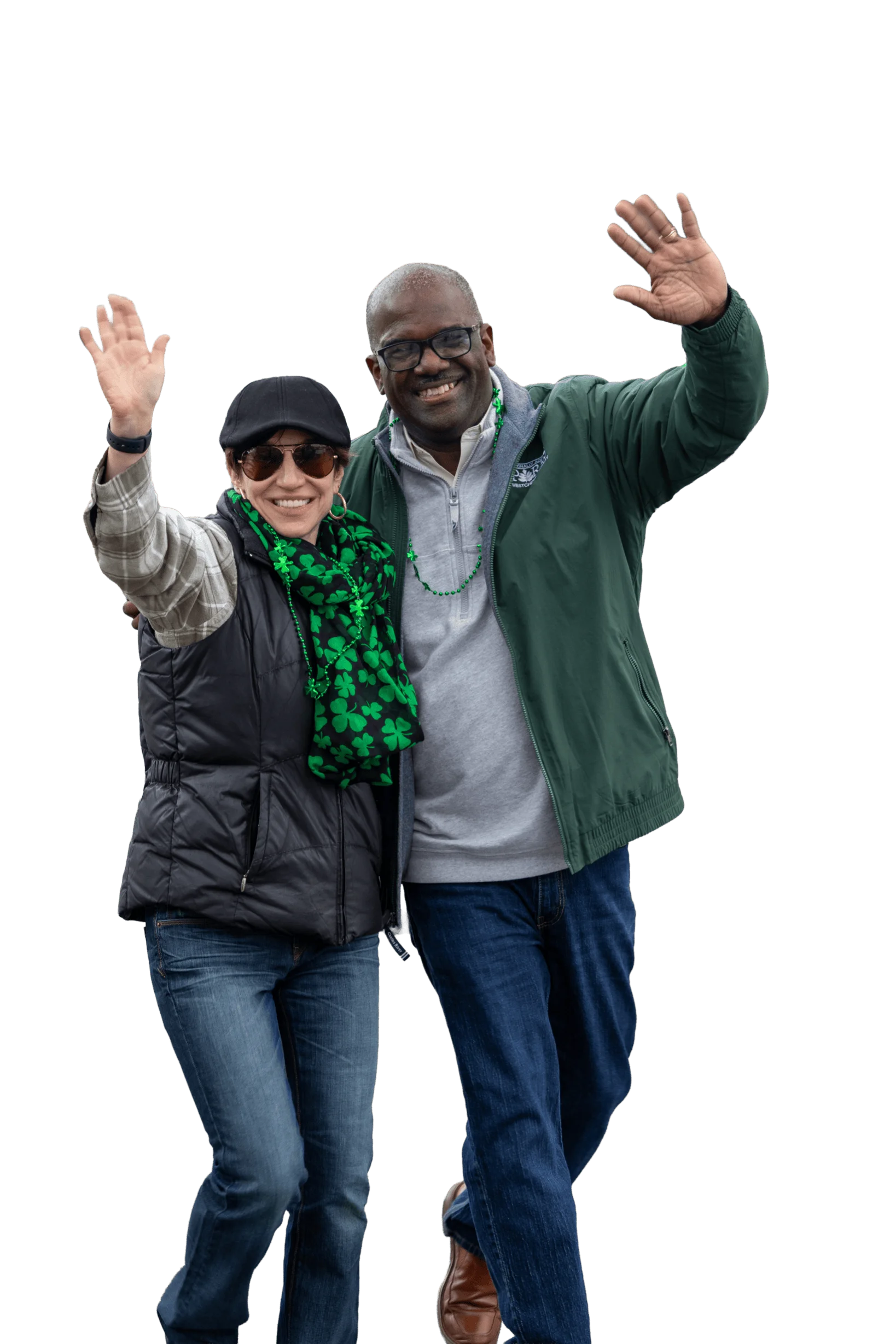 Margaret Cunzio and County Executive Ken Jenkins — Sleepy Hollow St. Patrick's Day Parade