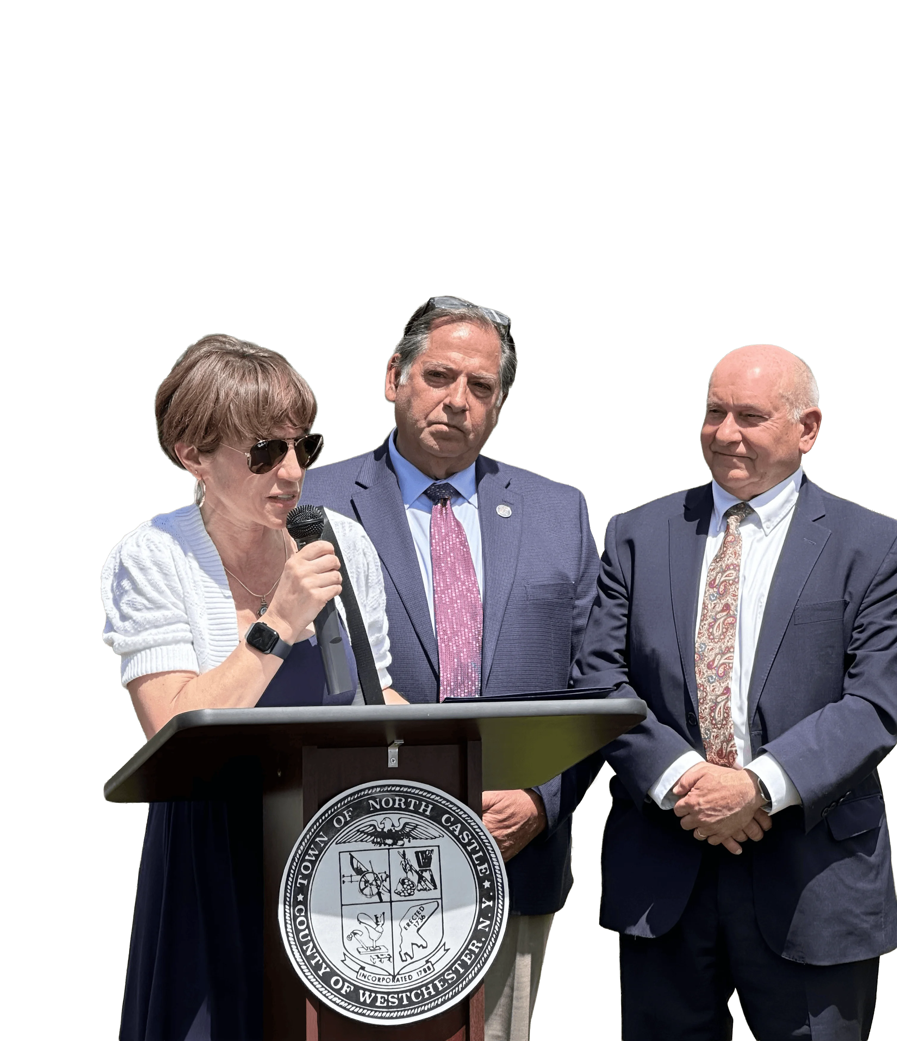 Margaret Cunzio, Supervisor del Pueblo Joseph Rende, Asambleísta Chris Burdick